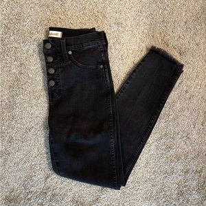 Madewell black high-rise skinny jeans